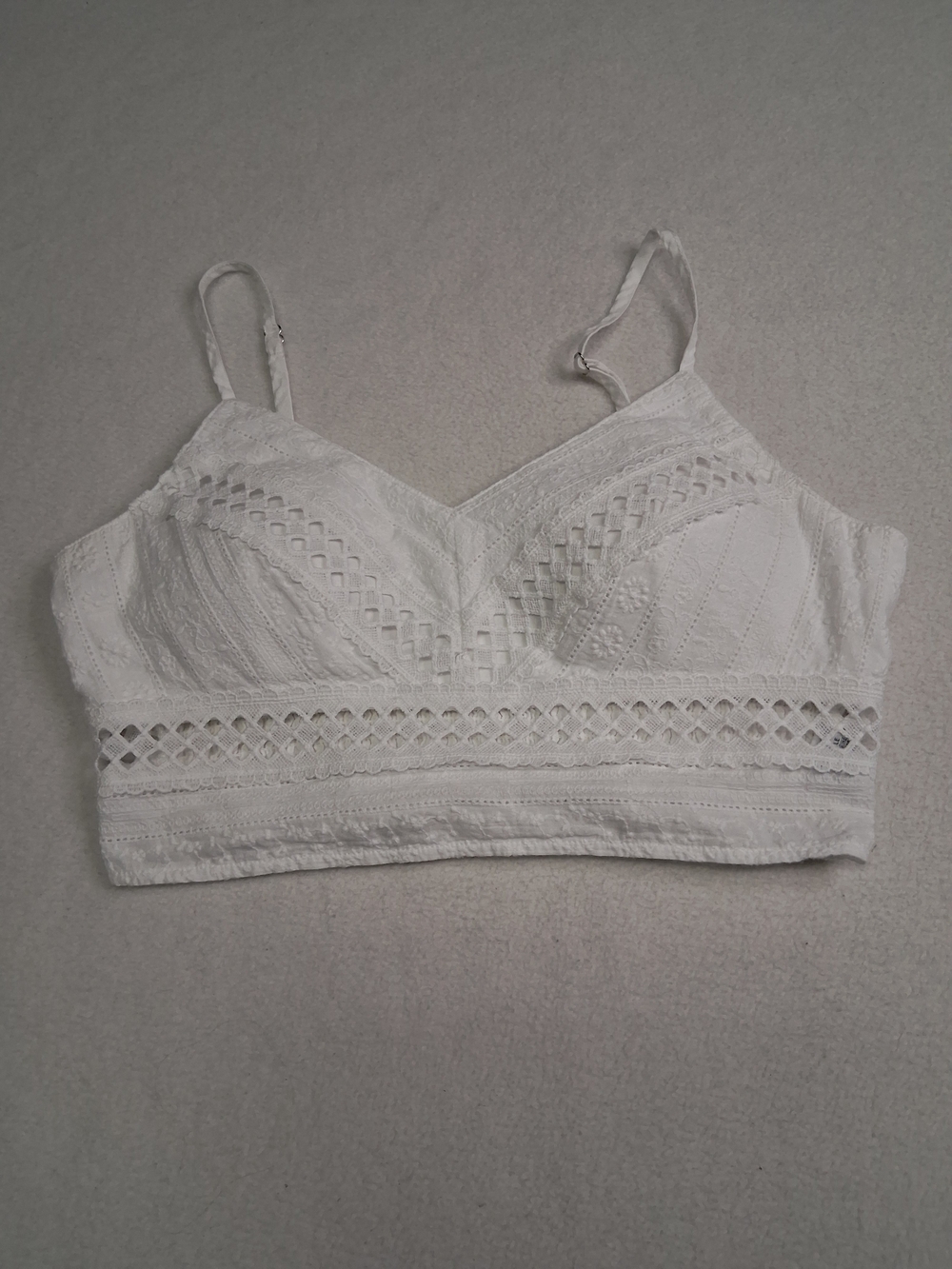 Rebellion White Lace Crochet Bralette Crop Top